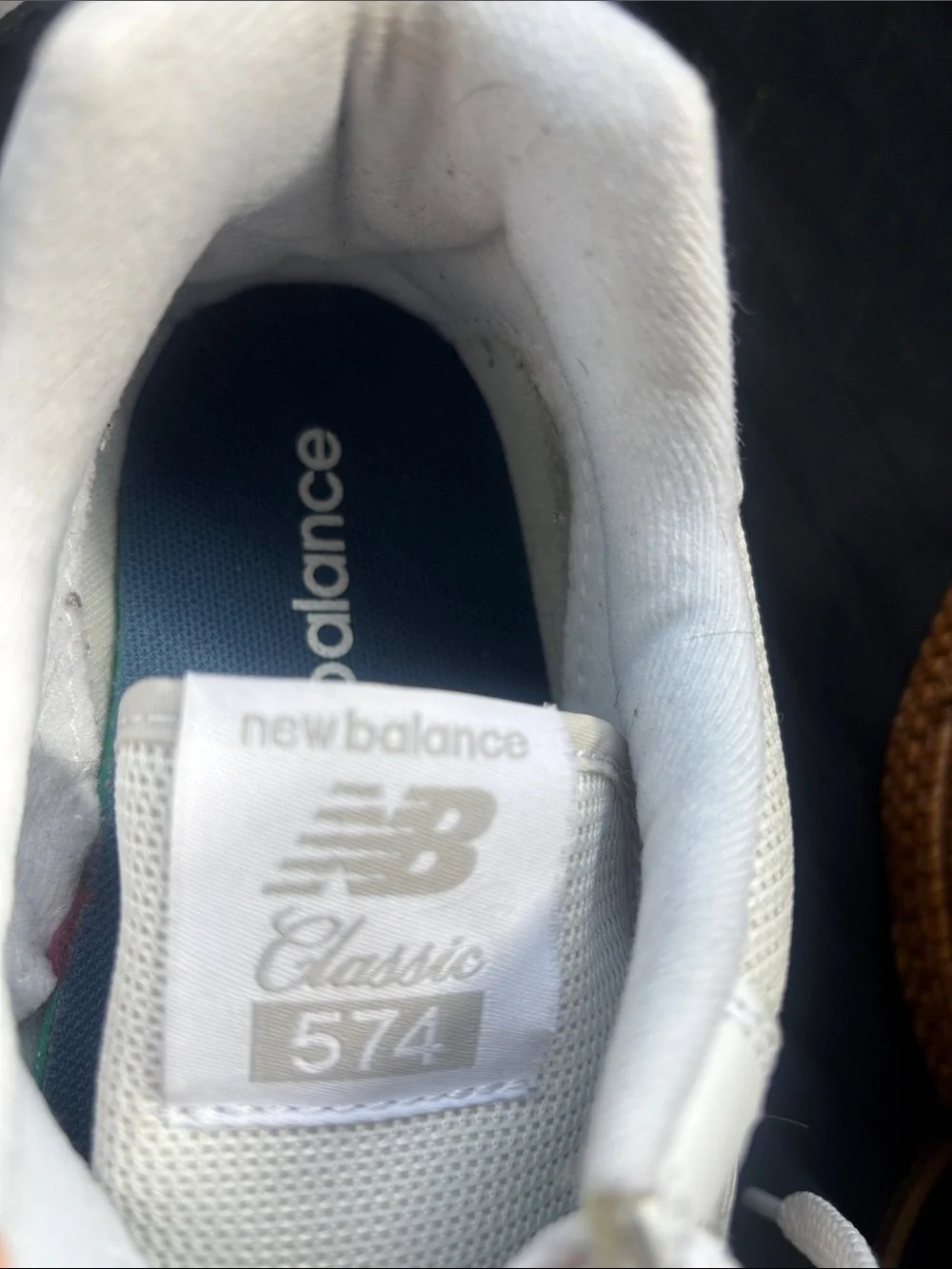 New Balance Off-White and Light Gray Suede Mesh Sneakers